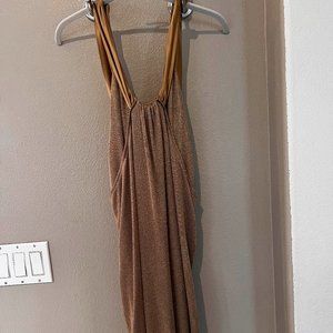 Adam + Eve Metallic Gold Minidress